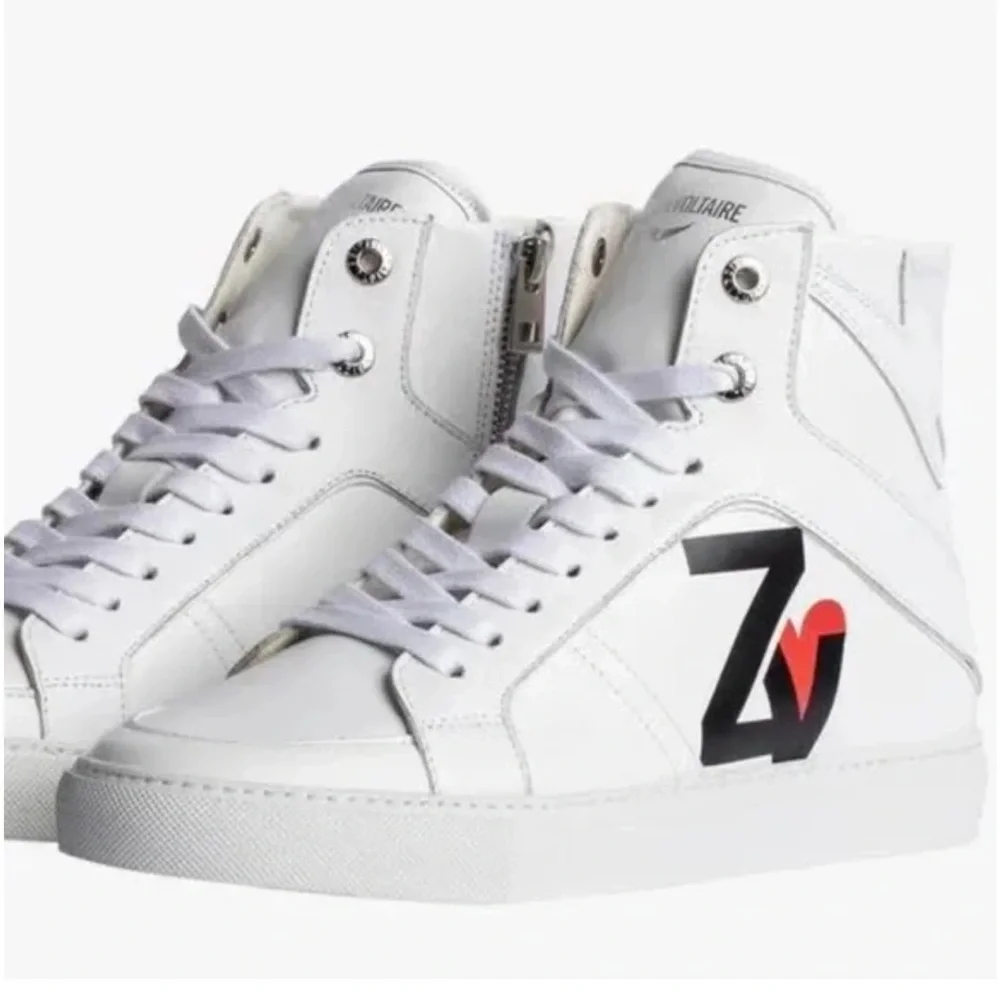 Zadig & Voltair Valentine edition Logo High Top Zip Sneakers - Picture 2 of 6